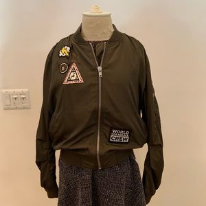 Dark Green Army Bomber Jacket